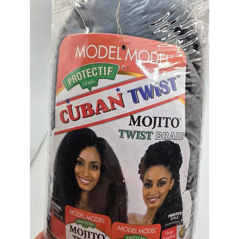 Model Model Cuban Twist Mojito Twist Braid 16 Inch Hair Extensions Color 1B k4